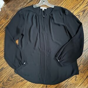 Banana Republic Black Pleated Blouse
